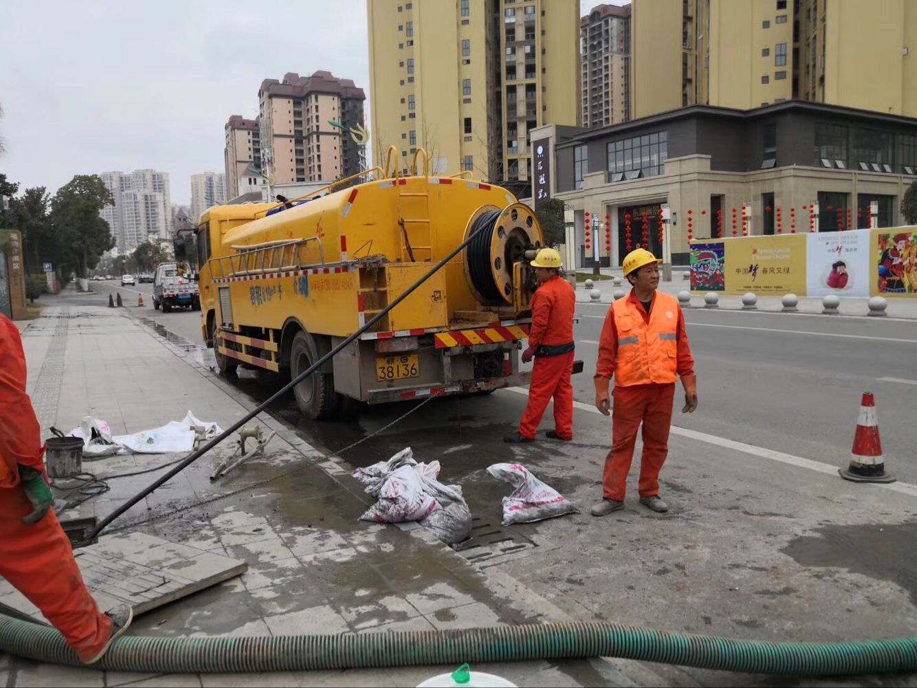 陈场镇排污管道清淤-管道清洗